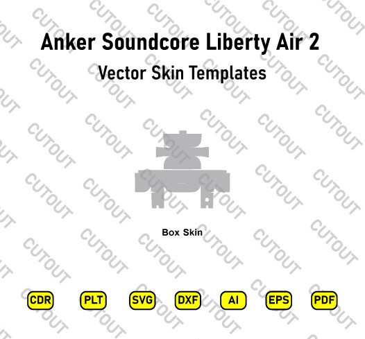 ​Archivos de corte de piel vectorial para auriculares Anker Soundcore Liberty Air 2