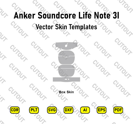 Archivos de corte de piel vectorial Anker Soundcore Life Note 3I