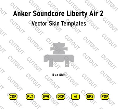 Anker Soundcore Liberty Air 2 Earphones Vector Skin Cut Files