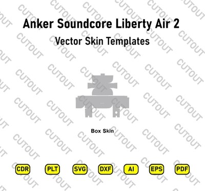 ​Anker Soundcore Liberty Air 2 Kopfhörer Vektor-Skin-Cut-Dateien