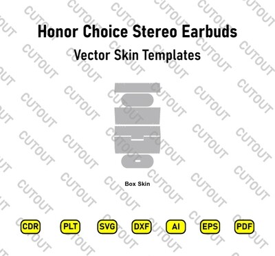Honor Choice True Wireless Stereo Earbuds Vector Skin Cut Files