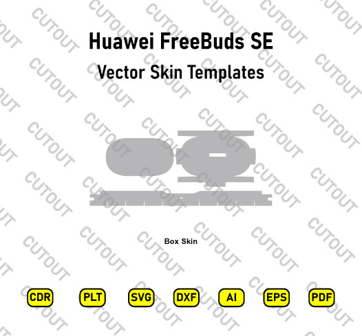 ​Archivos de corte de piel vectorial de Huawei FreeBuds SE