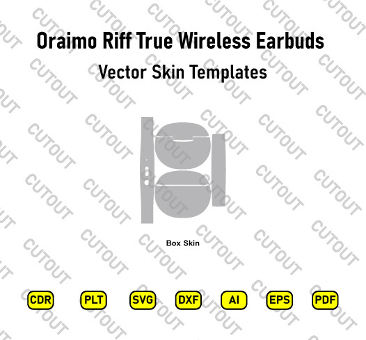 ​Archivos de corte de piel vectorial de auriculares inalámbricos Oraimo Riff True