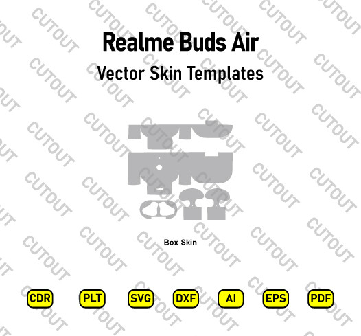 ​Archivos de corte de piel vectorial Realme Buds Air