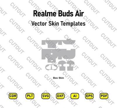 Realme Buds Air Vector Skin Cut Files