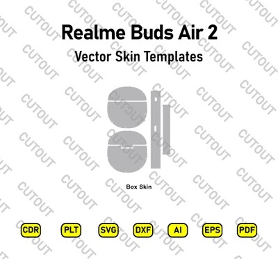 Realme Buds Air 2 Vektor-Skin-Schnittdateien