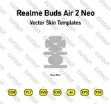 ​Archivos de corte de piel vectorial Realme Buds Air 2 Neo