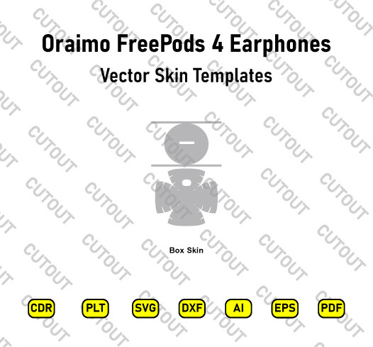 Oraimo FreePods 4 wireless tws earphones Vector Skin Cut Files