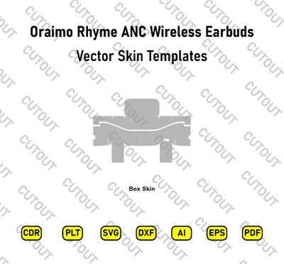 Oraimo Rhyme ANC True Wireless Earbuds Vector Skin Cut Files