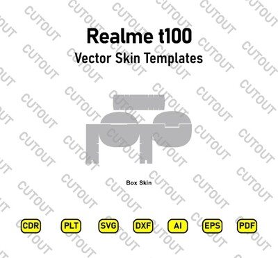 Realme t100 true wireless Vector Skin Cut Files