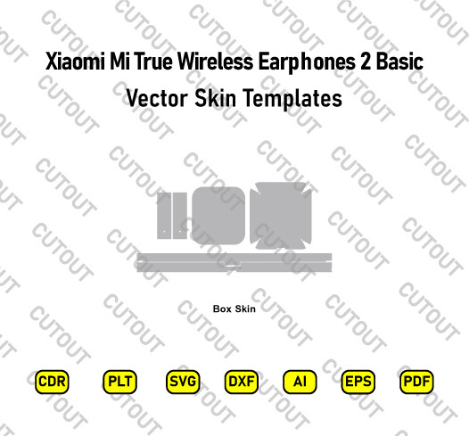 Xiaomi Mi True Wireless Earphones 2 Basic Vector Skin Cut Files