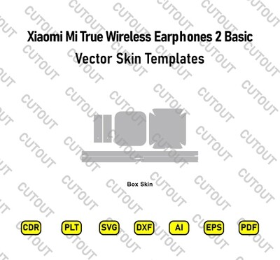 Xiaomi Mi True Wireless Earphones 2 Basic Vector Skin Cut Files