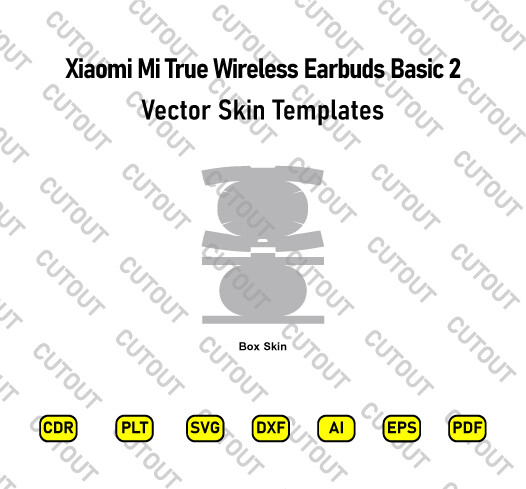 Xiaomi Mi True Wireless Earbuds Basic 2 Vector Skin Cut Files