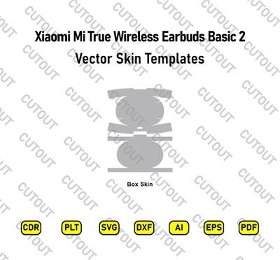 ​Xiaomi Mi True Wireless Earbuds Basic 2 Vector Skin Cut-Dateien