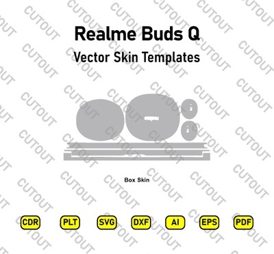Realme Buds Q 2020 Vector Skin Cut Files
