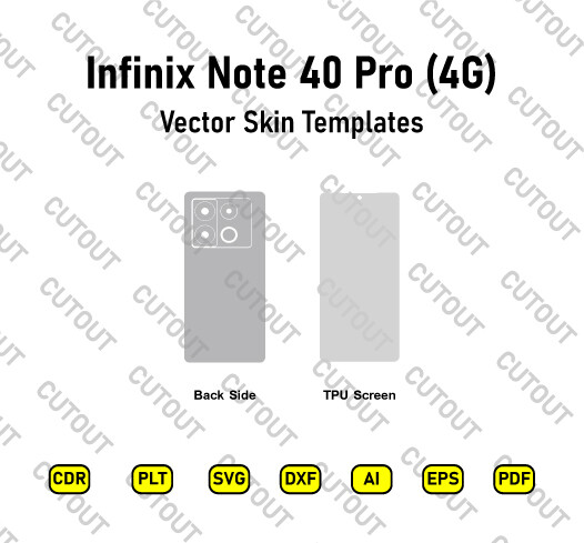 Infinix Note 40 Pro 4G Vector Skin Cut Files