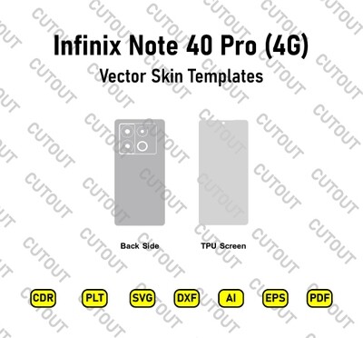 Infinix Note 40 Pro 4G Vector Skin Cut Files