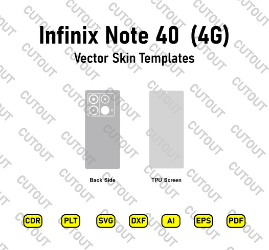 Infinix Note 40 4G Vector Skin Cut Files