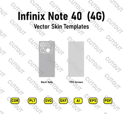 Infinix Note 40 4G Vector Skin Cut Files