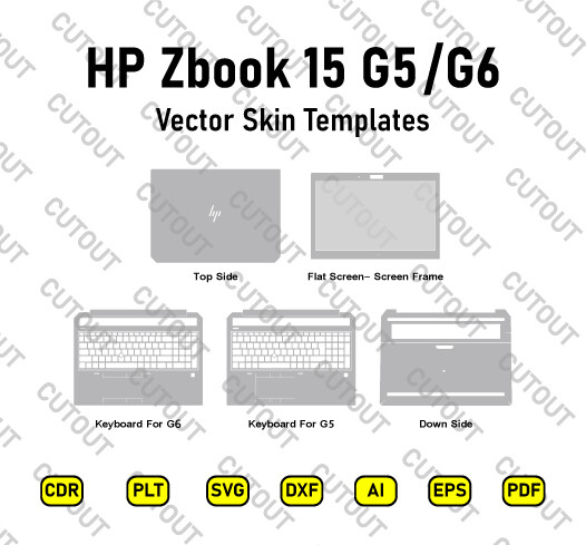 HP Zbook 15 G5-G6 Vector Skin Cut Files