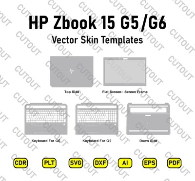 Archivos de corte de piel vectorial HP Zbook 15 G5-G6