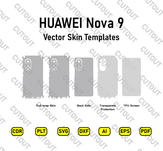 Huawei nova 9 Vector Skin Cut Files