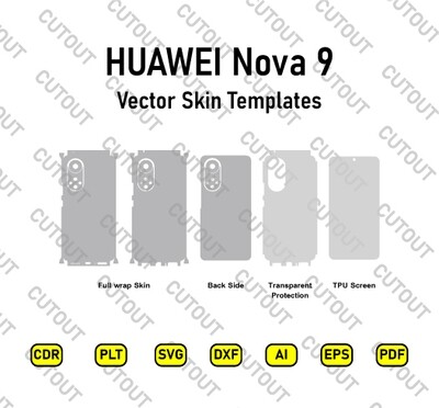 Huawei nova 9 Vector Skin Cut Files