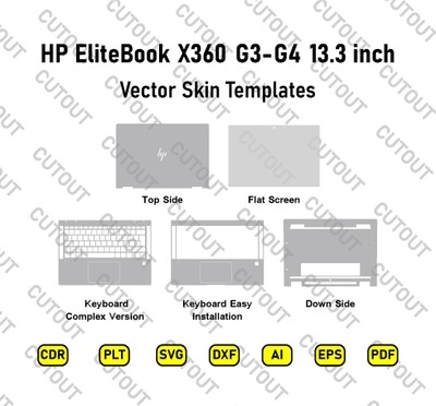 HP EliteBook x360 1030 G3-G4 13.3 Vector Skin Cut Files
