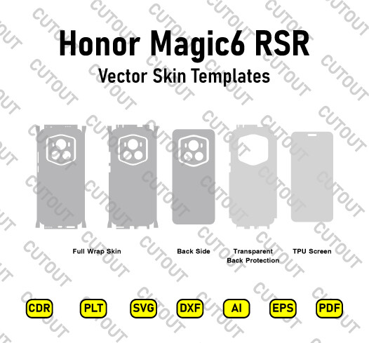 Honor Magic6 RSR Porsche Design Vector Skin Cut Files