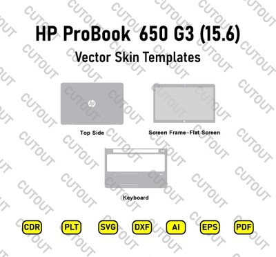 HP ProBook 650 G3 15.6 Vector Skin Cut Files