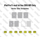 iPad Pro 11 Zoll, 1. Generation 2018 WIFI Nur Vektor-Skin-Cut-Dateien