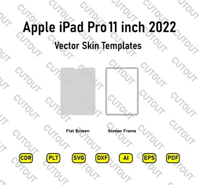 ​iPad Pro 11 Zoll 4. Generation 2022 Wi-Fi + Cellular Vector Skin Cut-Dateien