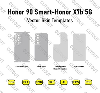 Honor 90 Smart-Honor X7b 5G Vector Skin Cut Files