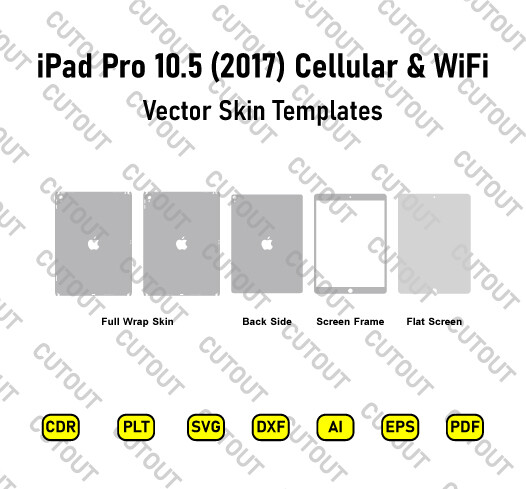 iPad Pro 10.5 (2017) Cellular &amp; WiFi Vector Skin Cut Files
