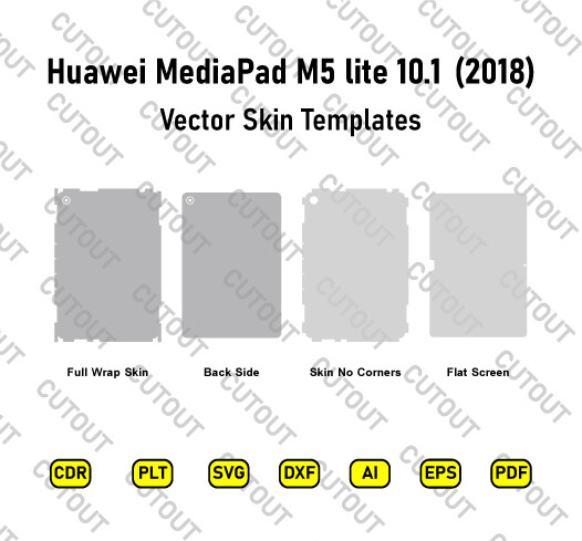 Huawei MediaPad M5 lite 10.1 (2018) Vector Skin Cut Files