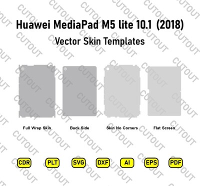 Huawei MediaPad M5 lite 10.1 (2018) Vector Skin Cut Files