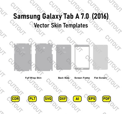Samsung Galaxy Tab A 7.0 (2016) Vector Skin Cut Files