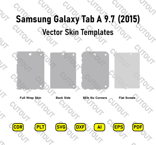 Samsung Galaxy Tab A 9.7 2015  Vector Skin Cut Files