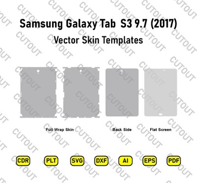 ​Samsung Galaxy Tab S3 9.7 2017 Vektor-Skin-Cut-Dateien