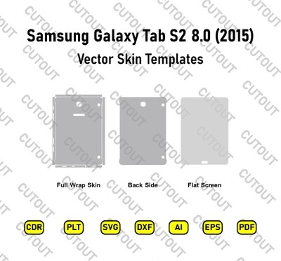 ​Samsung Galaxy Tab S2 8.0 2015 Vektor-Skin-Schnittdateien
