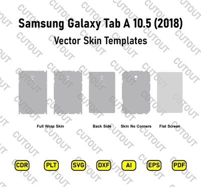 Samsung Galaxy Tab A 10.5 2018  Vector Skin Cut Files