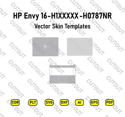 HP Envy 16-h1xxxxx/16-h0787nr Vector Skin Cut Files