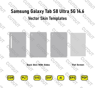 Samsung Galaxy Tab S8 Ultra 5G 14,6 Zoll 2022 Vektor-Skin-Cut-Dateien