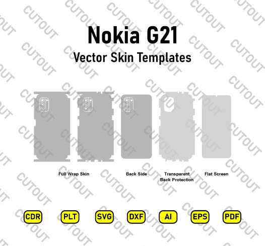 Archivos de corte de piel vectorial Nokia G21