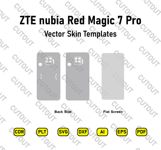 ZTE nubia Red Magic 7 Pro Vector Skin Cut Files