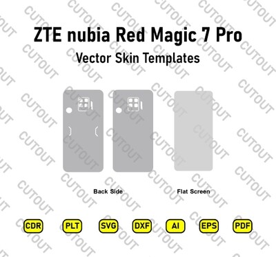 ZTE nubia Red Magic 7 Pro Vector Skin Cut Files