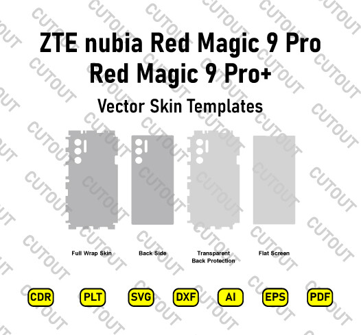 ZTE nubia Red Magic 9 Pro/ Red Magic 9 Pro+ Vector Skin Cut Files