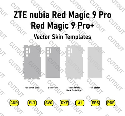ZTE nubia Red Magic 9 Pro/ Red Magic 9 Pro+ Vector Skin Cut Files