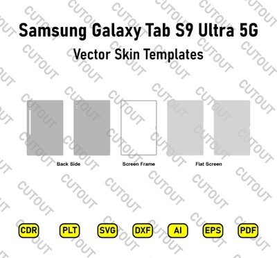 Samsung Galaxy Tab S9 Ultra 5G 14.6 inch 2023 Vector Skin Cut Files