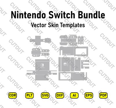 Nintendo Switch Bundle Vector Skin Cut Files Template